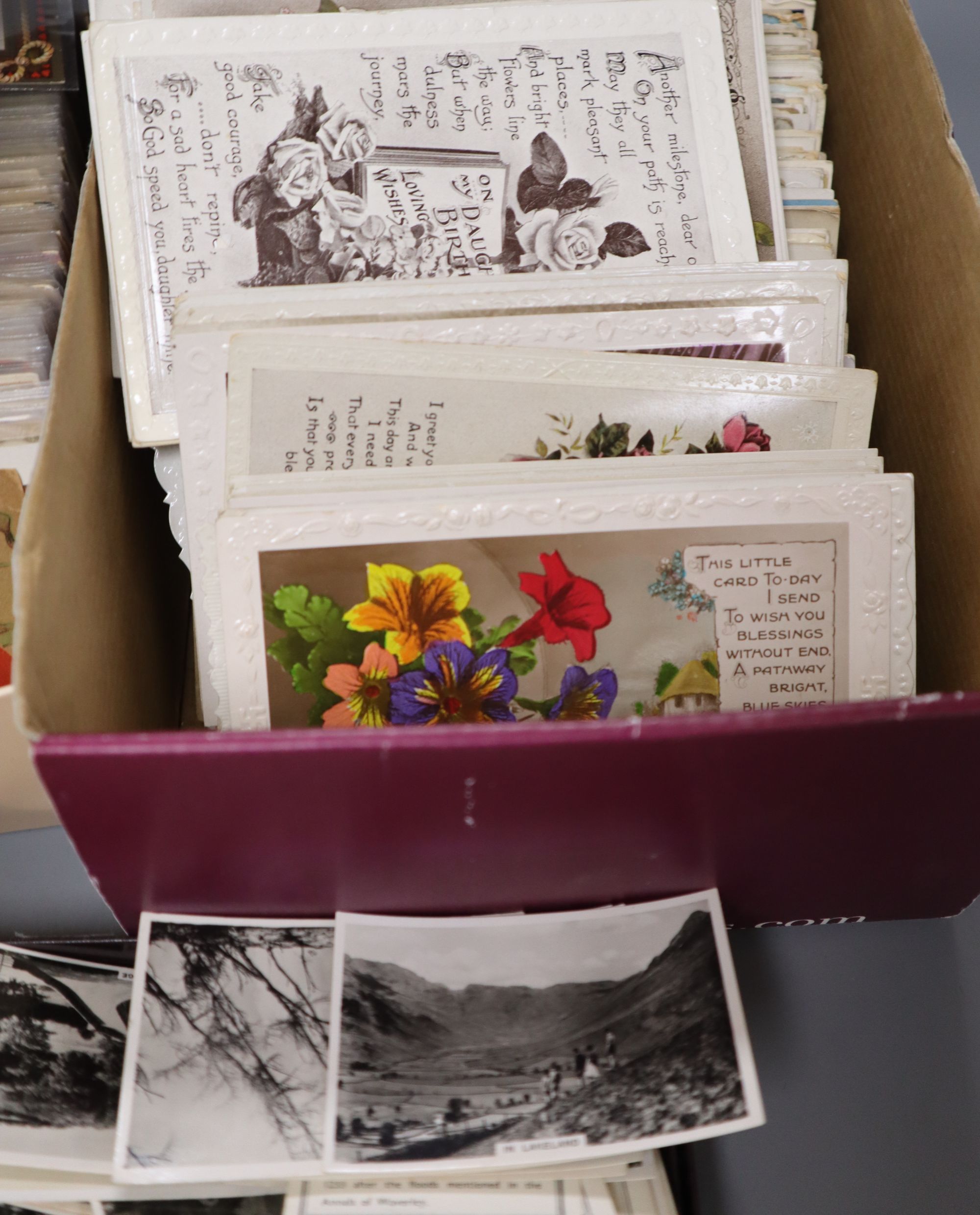 A quantity of postcards, early 20th century and later